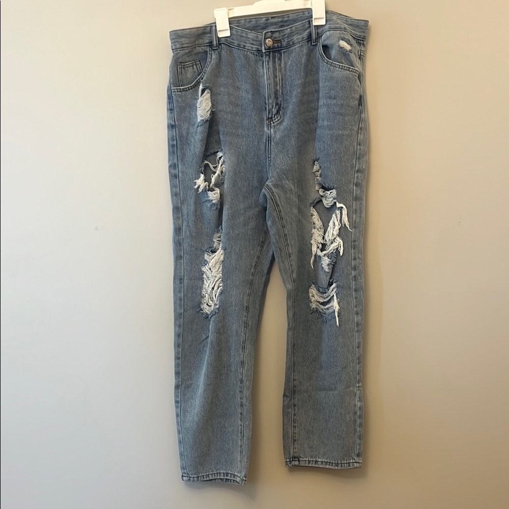 Distressed Blue Women's Jeans